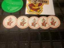 Vintage Nabob Coffee Patch, Coasters, Spoon And Roast A Meater