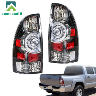 Black LED Tail Lights For 2005-2015 Toyota Tacoma - Pair (Left+Right) Spec-D Tuning