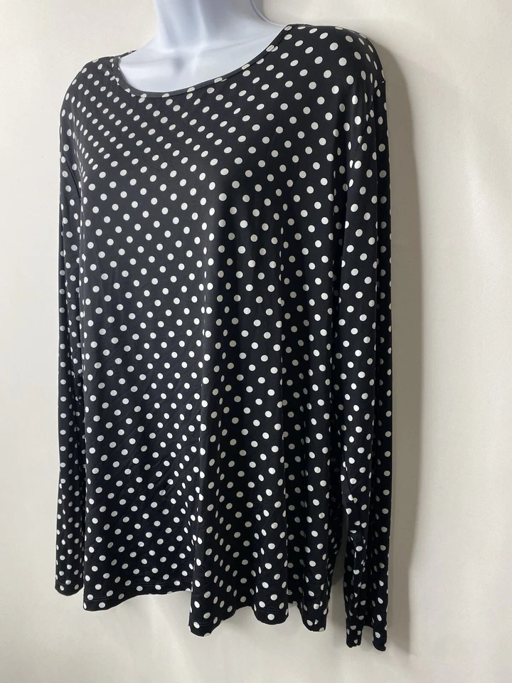 Camisa Lands End para mujer de gran tamaño talla 1X Lagenlook minimalista escandinava elegante simple Foto 2 de 4