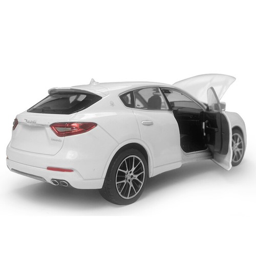 1:24 Maserati Levante Model Car Diecast Collectible Vehicle Doors Open White - Picture 7 of 12