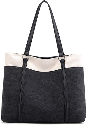 Damen Handtasche Schultertasche Canvas Casual Groß Tasche Shopper Elegant Für Bü