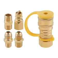 3/8inch Natural Gas Quick Connect Fittings Propane Gas Grill Quick Connector ...