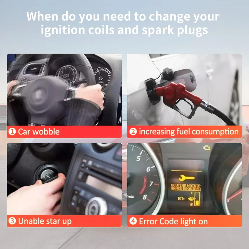 DR49 Ignition Coil+Wire+Plug For Chevy Silverado GMC Sierra Blazer Safari D577 - Image 4 of 4