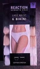 Reaction Kenneth Cole Black Tan White 6 Brief Hi-Cut Women  s Underwear Intimates