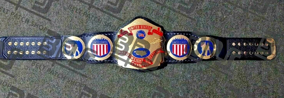 Cinturón campeón de lucha de peso pesado NWA Estados Unidos placa de zinc de 4 mm de grosor Foto 4 de 4