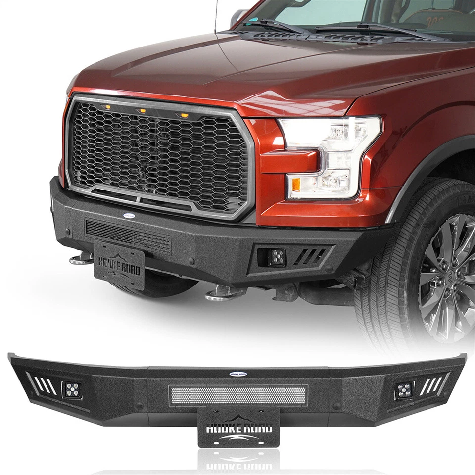 Conjunto de parachoques delantero todoterreno con focos LED para Ford F150 2015 2016 2017 Foto 2 de 4