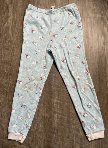 KAREN NEUBURGER Girls S Size 8 Blue SNOWMAN Soft Fitted 2 PIECE Pajama Pant Set - Picture 4 of 8