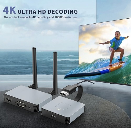 NEW in BOX- 4K Wireless HDMI Transmitter & Receiver Extender, 2.4/5GHz Streaming - Picture 2 of 7