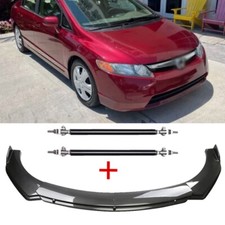 Front Bumper Lip Strut Rods For Honda Civic Si Coupe Car Carbon Style Car Parts