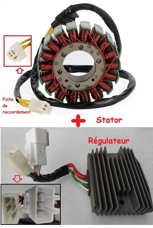 Stator alternateur et régulateur pour moto VFR 800 Fi 2000-2001