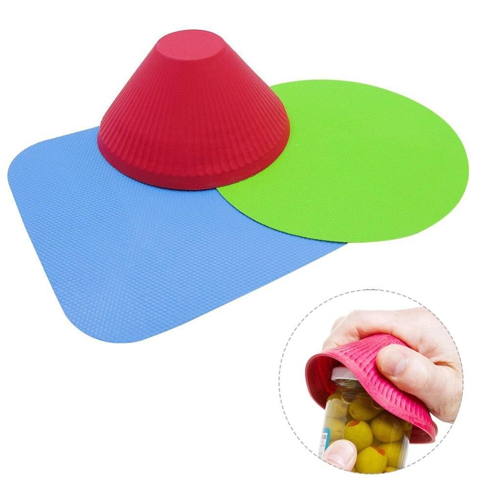 Multipurpose Jar Openers Rubber Non Slip Jar Bottle Lid Grip Opener Pad