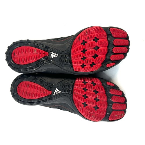 Adidas Mens Pure Motion Spikeless Waterproof Golf Shoes Size 9.5 Black Red - Picture 10 of 11