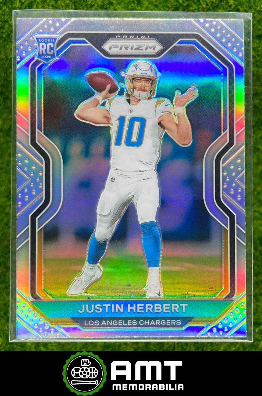 Justin Herbert RC 2020 Panini Prizm Silver Los Angeles Chargers #325