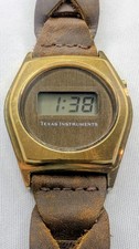 Orologio da polso digitale vintage anni '70 TI3H Texas Instruments 34 mm placcato oro pronto