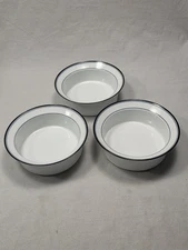 DANSK CONCERTO ALLEGRO Blue Set of 3 Cereal or Fruit Bowls Portugal 6 3/4"