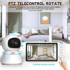 5 inch 720P HD IPS Screen Video Baby Monitor Pan Tilt 4X Zoom Camera Babysitter