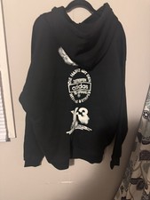 New Adidas Y-3 French Terry graphic Hoodie Sweater Loose Fit Street Black Sz xl