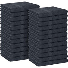 Salon Towel Grey Hand Towels Bulk Pack of 24 100 Cotton Absorbent Spa Facial