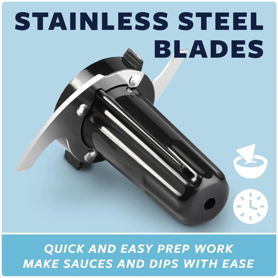 Mini picadora Kitchen Selectives MC-6BL, negra, 2 tazas Foto 4 de 4