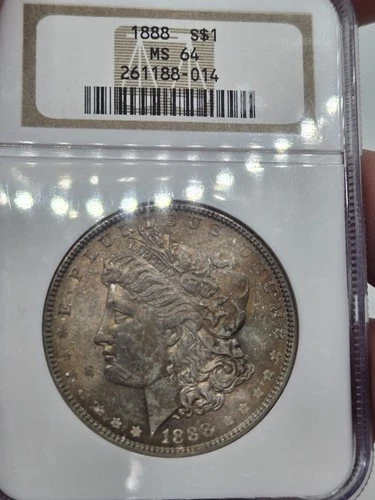 1888-P MORGAN DOLLAR NGC MS64 ☆ Toned Coin
