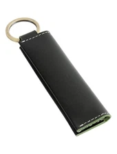 Dom Teporna Leather Keychain With Coin Purse, Genuine Italian Leather, Mini Wal_