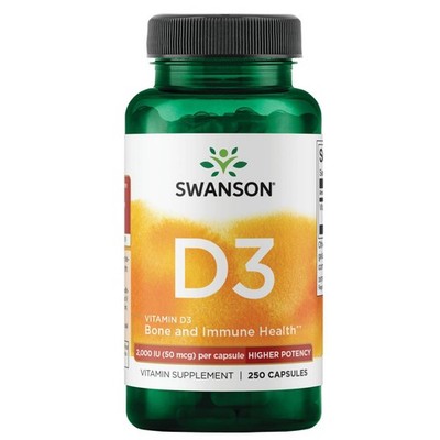 Swanson Vitamin D3 2000IU (50mcg) Bone, Immune & Muscle Support 250 Caps | Dieta