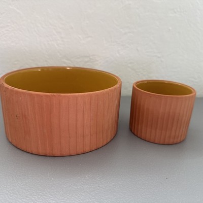 Empty candle vessels. Candle jars. Terracotta