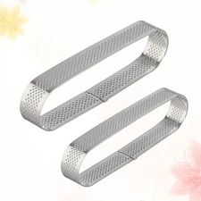2 Pcs Tart Baking Mold Molds for Stainless Steel Mousse Ring Tartlet Mould