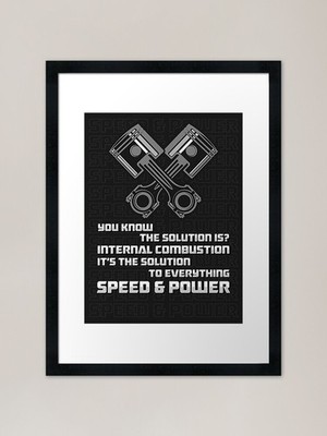 Speed and Power Framed Art Print Framed Wall Art Poster Canvas Print Picture