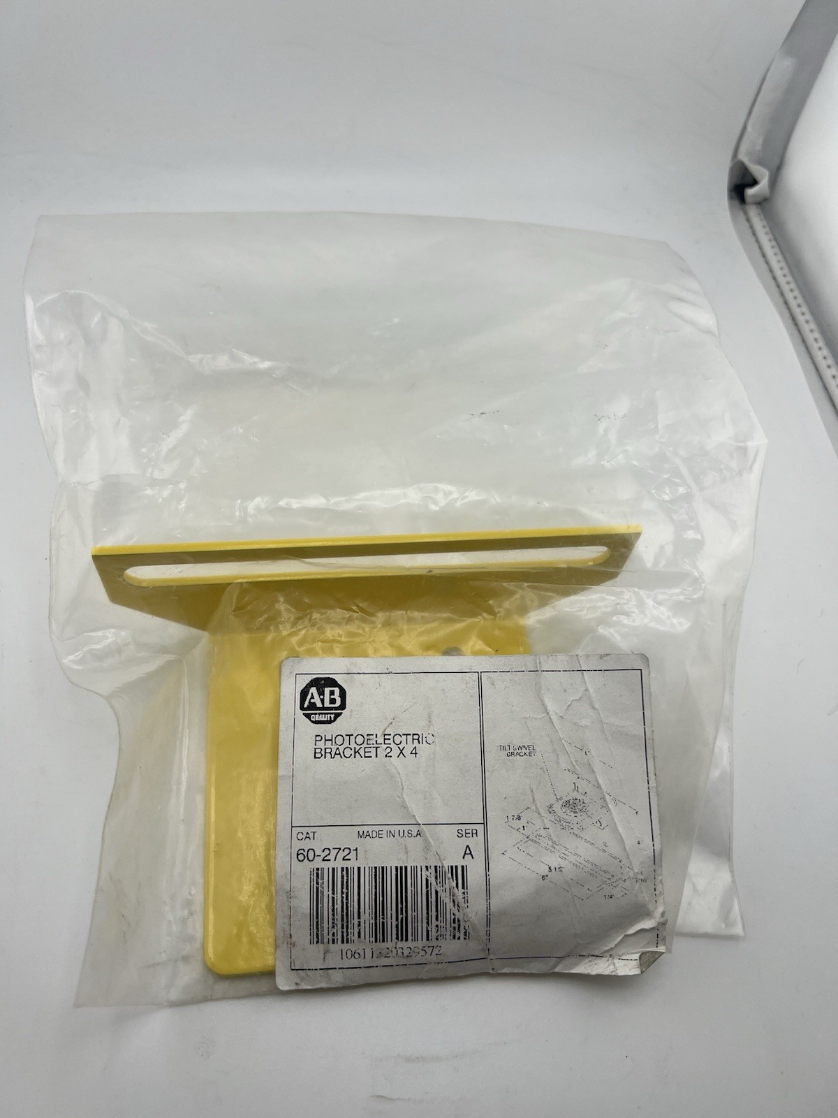 Allen-Bradley 60-2721 Photoelectric Bracket 2x4 Series A NOS Made in USA