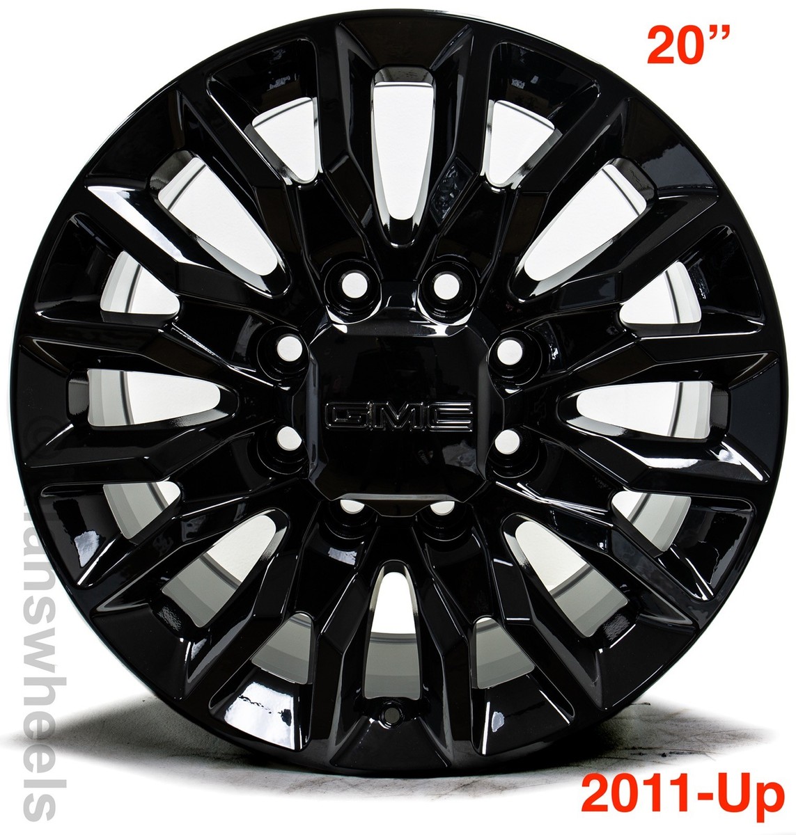 4 New GMC Sierra 2500 3500 8 Lug 20” Factory Replica Black Wheels