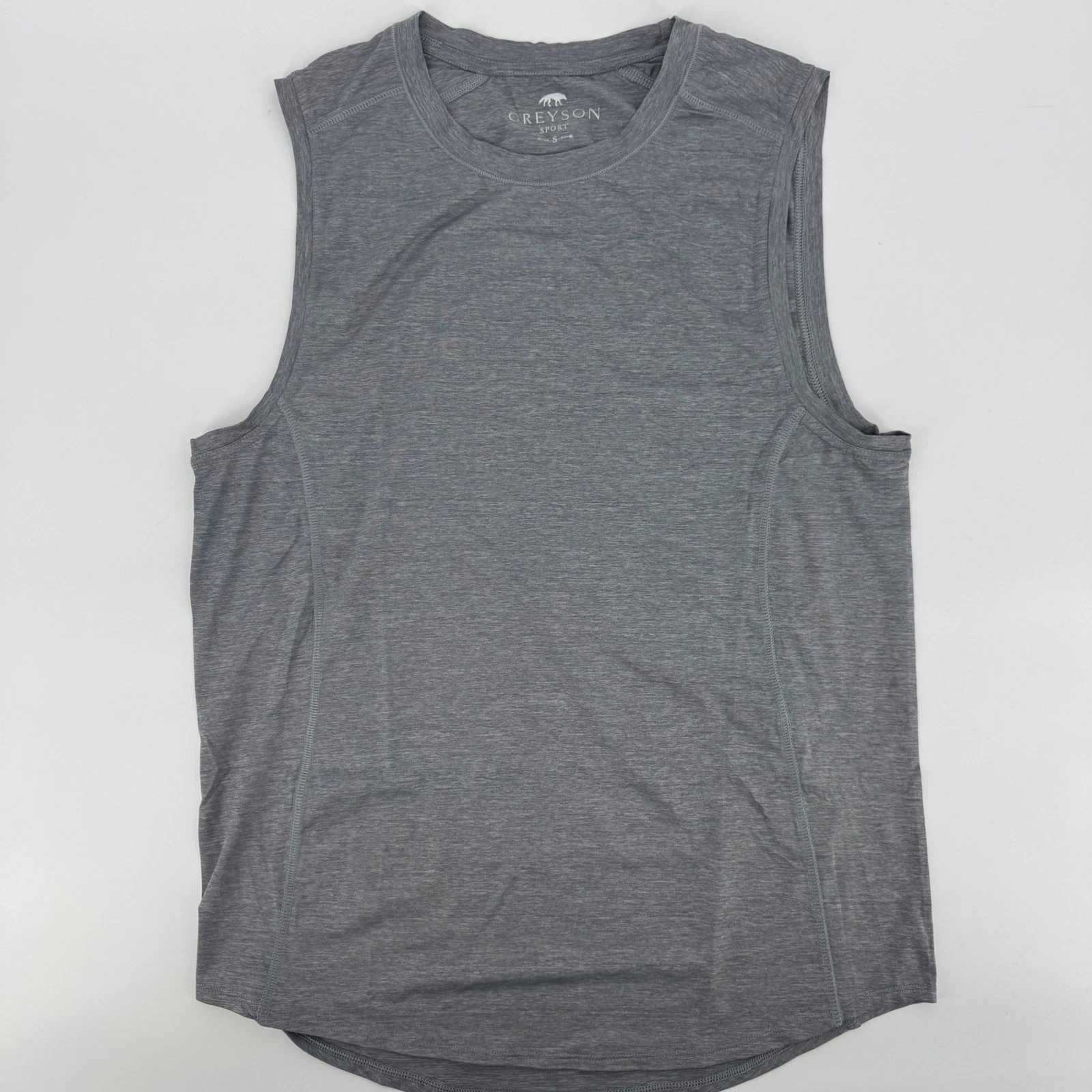 Greyson Sport Mens Brrr Cooling Sleeveless Training Tee Gray Small Workout