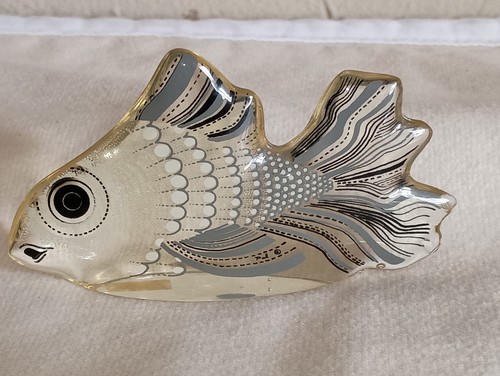 Abraham Palatnik Lucite Fish Sculpture Figurine MCM Brazil Acrylic Flaw Chip - 第 13/17 張圖片