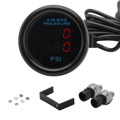 #ad Dual Display Air Suspension Gauge Air Ride Air Pressure Gauge 2Inch 0 220PSI ... $43.67