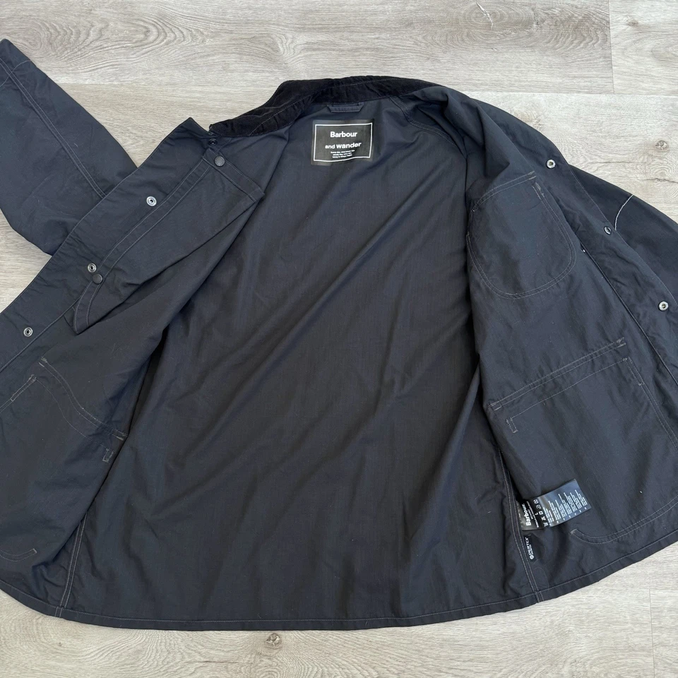 Barbour x AND WANDER Mens L Pivot Jacket Waterproof Coat British Japan Heritage - Image 4 of 4