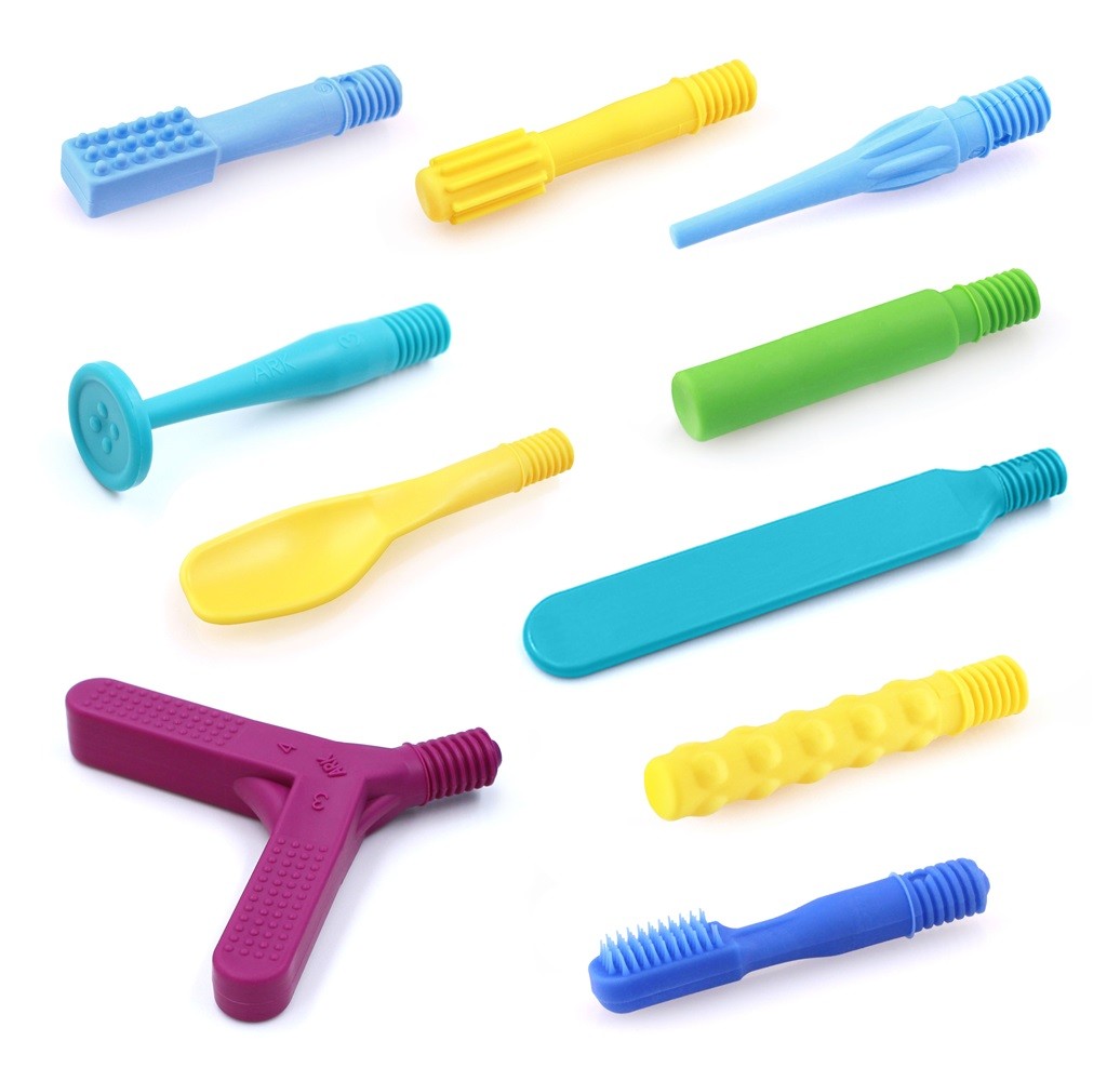 ARK's Set of 10 Tip Attachments Z-Vibe Vibrating Oral Motor Tool Speech Feeding