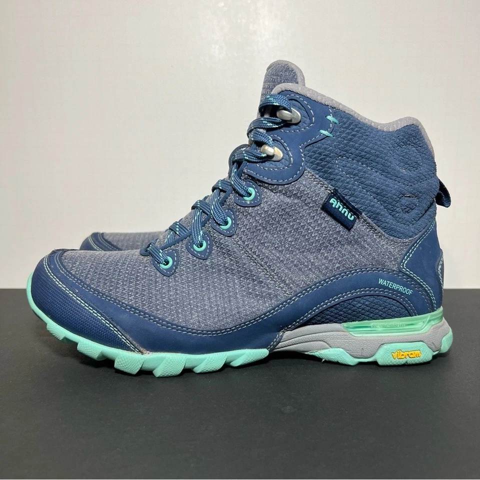 Botas de caminhada femininas AHNU x TEVA Sugarpine II azul impermeável ao ar livre / Tamanho 9 - Imagem 3 de 4