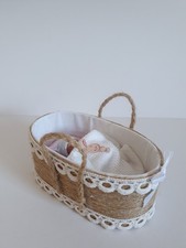 mini brands silicone baby with moses basket  blanket