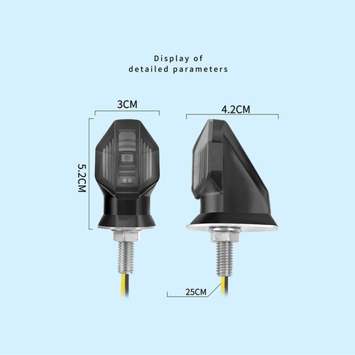 Turn Signal Light Turn Signal Lamp Mini Kit Motorcycle Replace 2 Piece - Picture 7 of 10