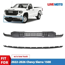 For 2022-2026 GMC Sierra 1500 Front Lower Bumper Fascia Valance Kit w/o Tow Hook