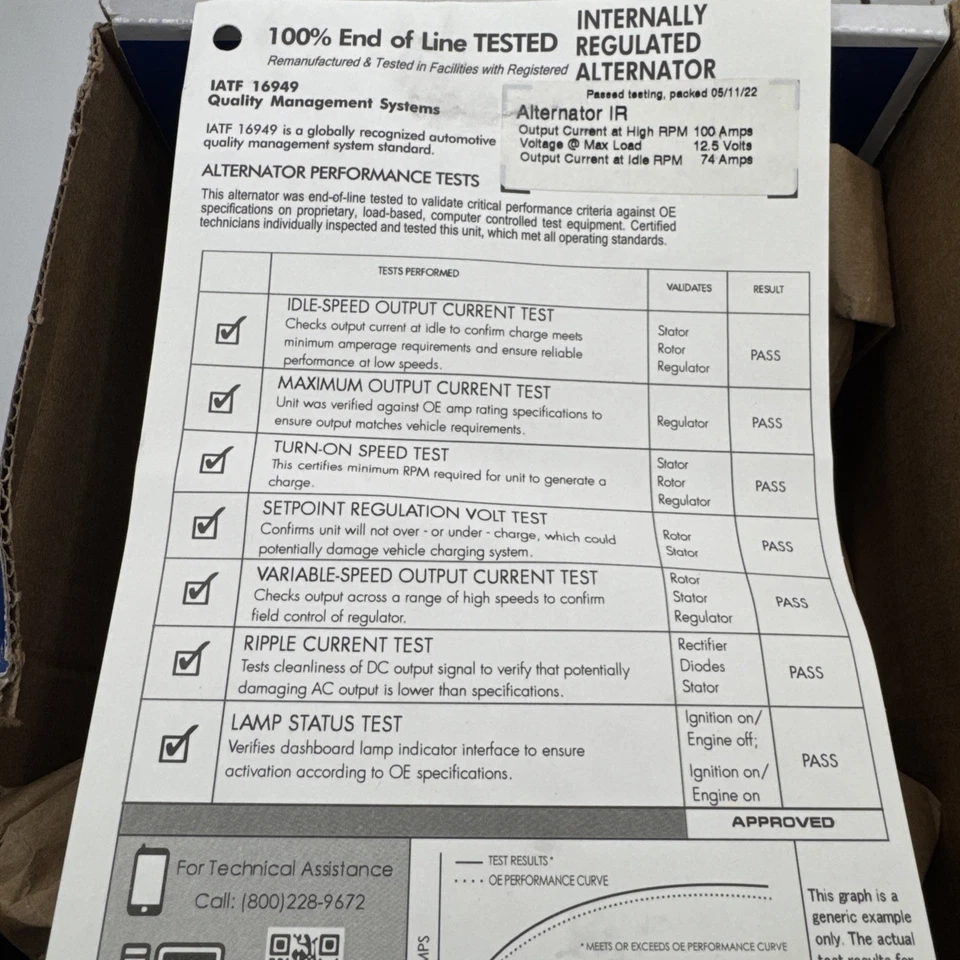 Alternador CarQuest 11516A para Toyota Camry 2010-2011 L4 2,5 L remanufacturado Foto 4 de 4