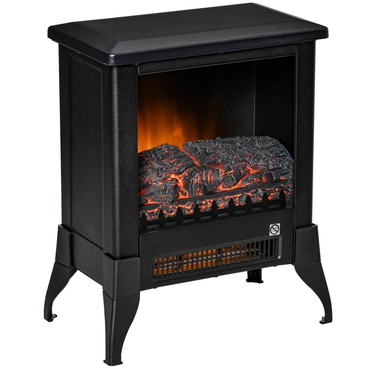 B&Q - Electric Fireplace StoveFreestanding Fireplace Heater W/ Flame Effect - Image 2