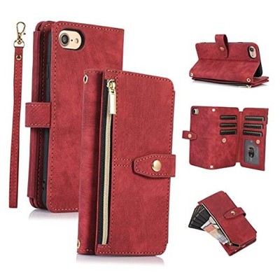  Case for iPhone SE 2022 5G/iPhone 7/iPhone 8/iPhone SE 2020, 9 Card Slots 
