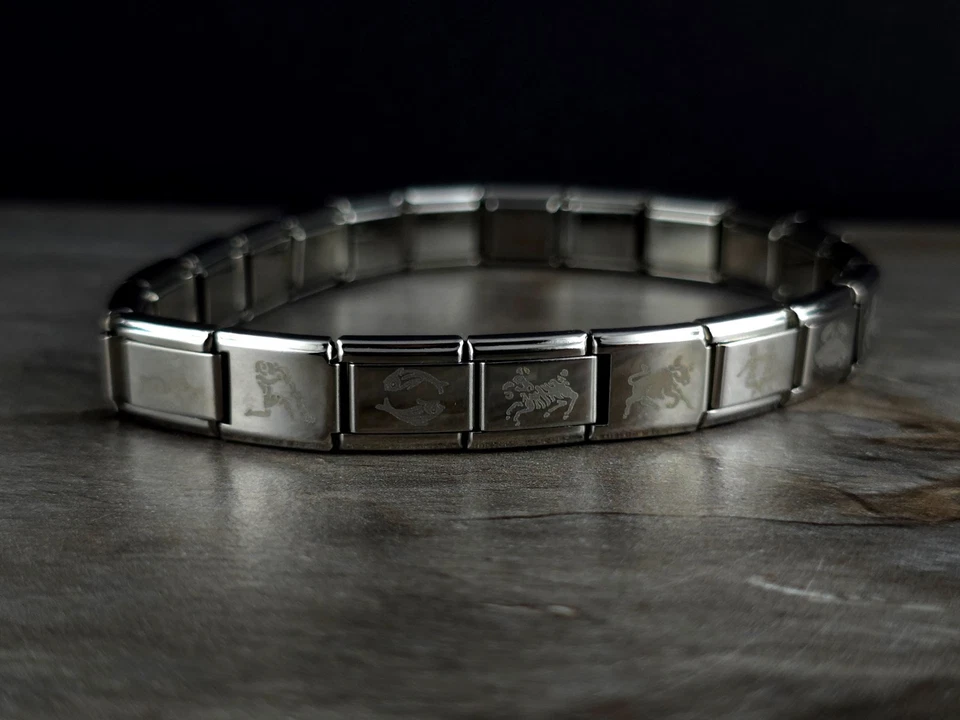Armband Sternzeichen graviert elastisch - markant & ausgefallen Stainless Steel - Bild 4 von 4