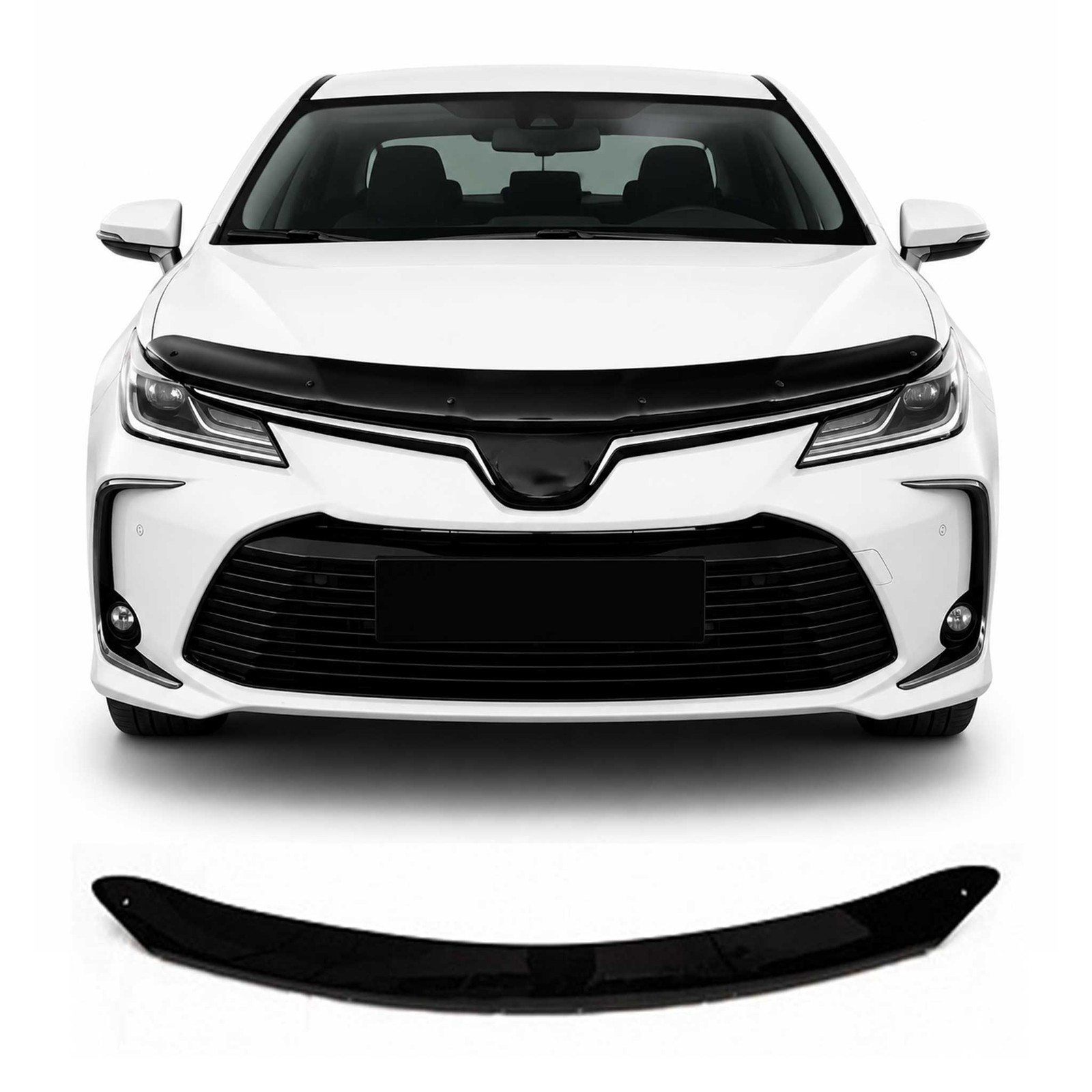 Déflecteur de capot noir en acrylique pour Toyota Corolla de 2019 à 2025