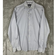 Tommy Hilfiger Mens XL Slim Fit Stretch Print Dress Shirt 17 1/2 36/37