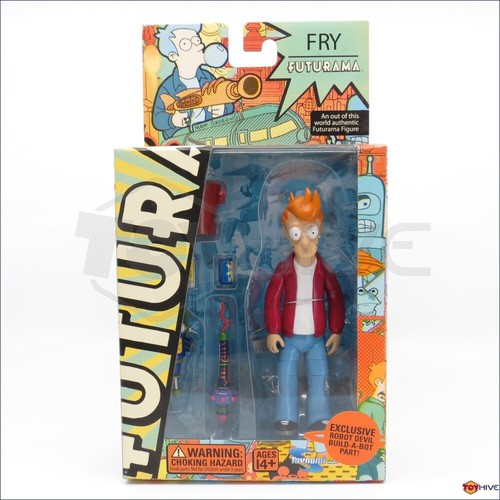 Futurama Phillip J. Fry 6" figure  with Robot Devil Build-A-Bot Part by Toynami - Picture 1 of 5