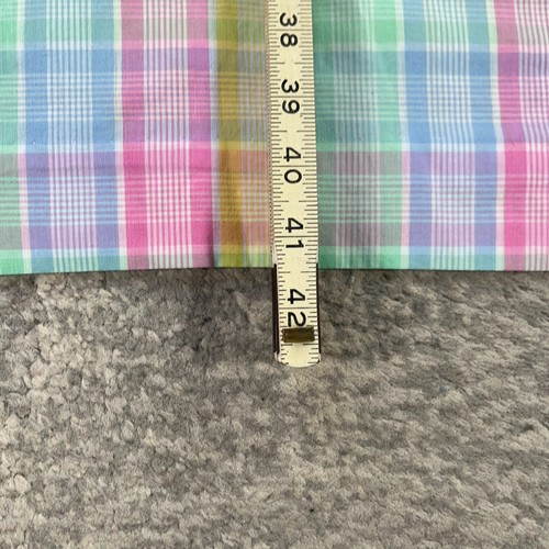 Vintage Day Dress Womens Medium M Pink Yellow Pastel Plaid Tie Waist 60s 70s MOD - Picture 13 of 16