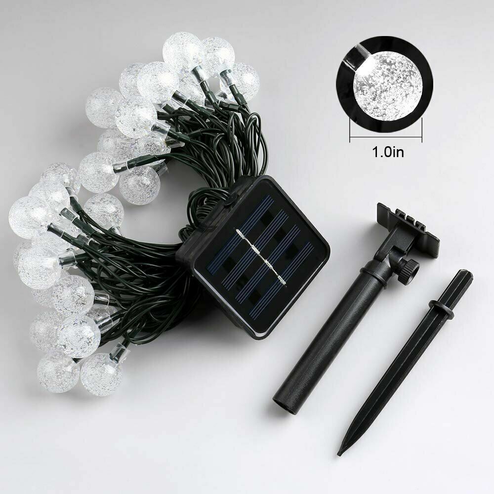 10/20/30LED Solar Pilot Light Outdoor Waterproof Bubble Ball String for Garden Walkway Lawn Decoration Lamp Solar Guiding Light - 39 10/20/30LED Solar Pilot Light Outdoor Waterproof Bubble Ball String for Garden Walkway Lawn Decoration Lamp Solar Guiding Light - 39