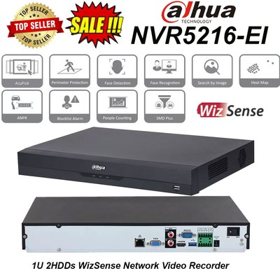 Dahua AcuPick NVR NVR5216-EI 32MP 2SATA WizSense 384 Mbps SMD Plus Heat Map NEW
